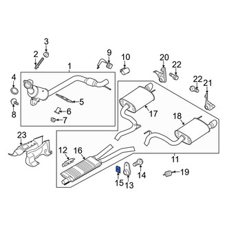 Ford OE - Exhaust System Hanger Nut