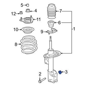 Ford OE - Lower Suspension Strut Nut