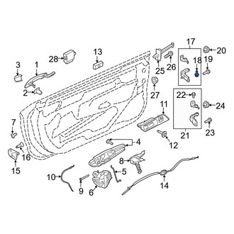 Ford OE - Upper Door Hinge Bolt
