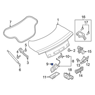 Ford OE - Deck Lid Latch Nut
