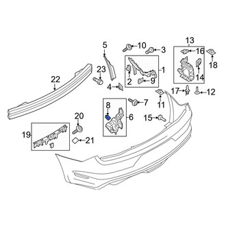 Ford OE - Bumper Cover Support Rail Nut