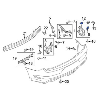 Ford OE - Bumper Cover Support Rail Nut