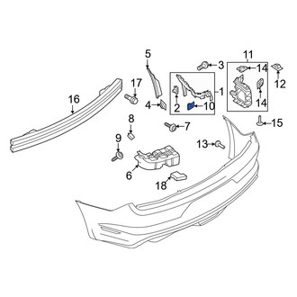 Ford OE - Radiator Support Splash Shield Nut