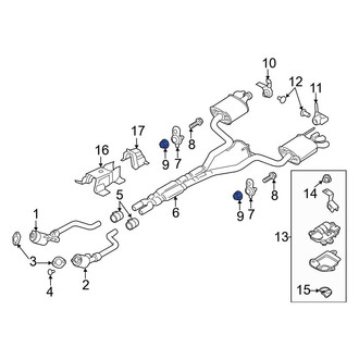Ford OE - Exhaust System Hanger Nut
