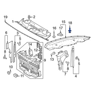 Ford OE - Radiator Support Splash Shield Guide Pin
