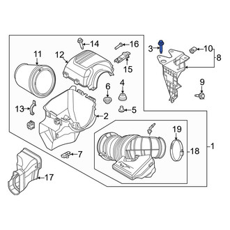 Ford OE - Upper Radiator Support Tie Bar Bolt