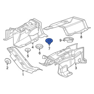 Ford OE - Floor Pan Heat Shield Clip