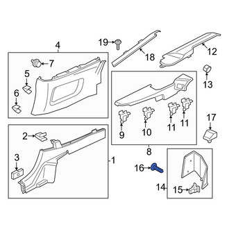 Ford OE - Upper Quarter Panel Trim Panel Clip