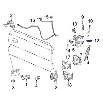 Ford OE - Door Lock Rod Clip