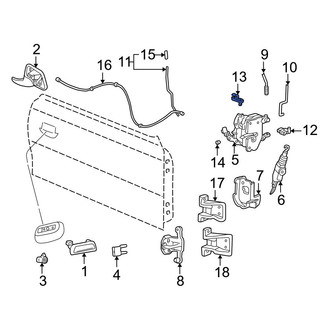Ford OE - Center Door Latch Cable Clip