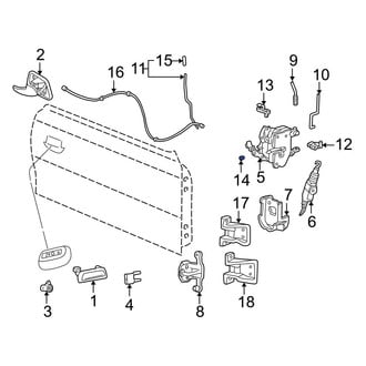Ford OE - Center Door Latch Cable Clip