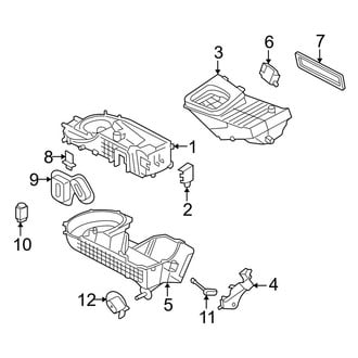 Ford OE - Air Conditioner & Heater - Heater Components (With Manual A/C)