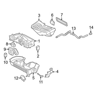 Ford OE - Air Conditioner & Heater - Heater Components (With High Capacity A/C)