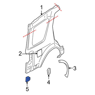 Ford OE - Rear Lower Quarter Panel Air Vent Grille