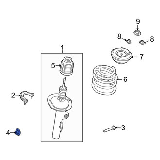 Ford OE - Front Suspension Strut Mount Nut
