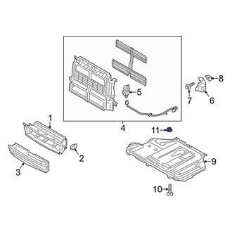 Ford OE - Radiator Support Splash Shield Nut