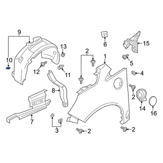 Ford OE - Cowl Panel Nut