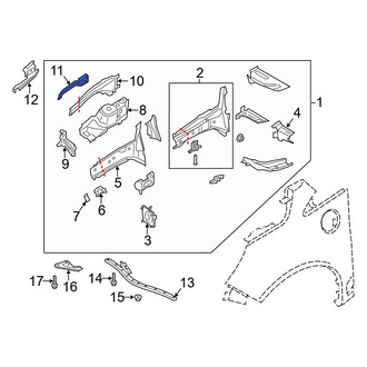 Ford OE - Front Left Inner Fender Apron Reinforcement