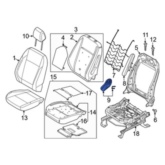 Ford OE - Front Right Seat Back Recliner Adjustment Handle