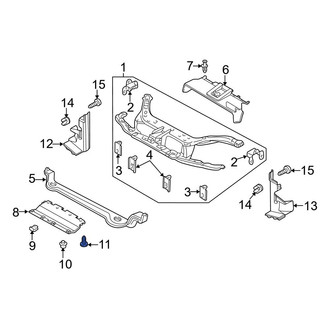 Ford OE - Right Quarter Panel Splash Shield Clip