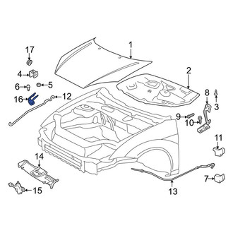 Ford OE - Hood Prop Rod Clip
