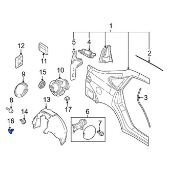 Ford OE - Wheel Arch Molding Clip