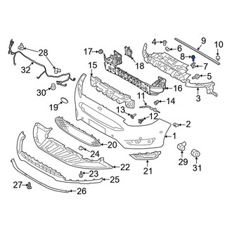 Ford OE - Bumper Cover Support Rail Screw