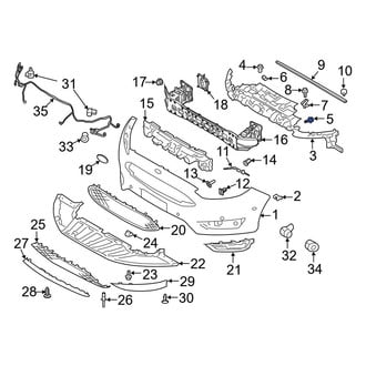 Ford OE - Bumper Cover Support Rail Screw