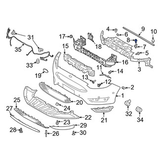 Ford OE - Bumper Cover Support Rail Screw