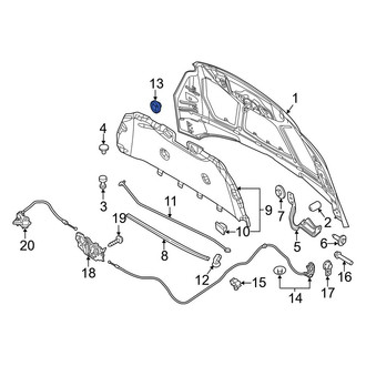 Ford OE - Hood Prop Rod Grommet