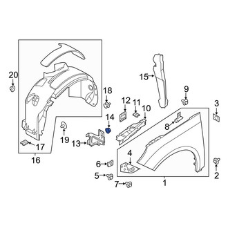 Ford OE - Radiator Support Panel Nut