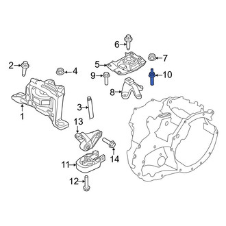 Ford OE - Upper Manual Transmission Mount Bolt
