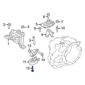 Ford OE - Lower Manual Transmission Mount Bolt