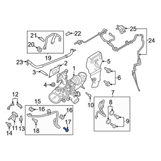 Ford OE - Turbocharger Coolant Line Bolt