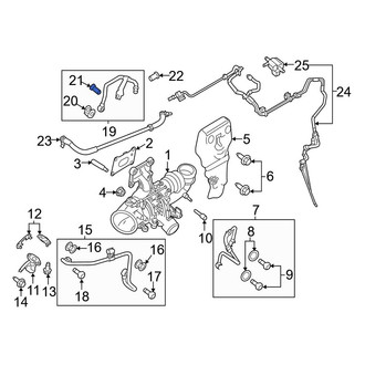 Ford OE - Turbocharger Coolant Line Bolt
