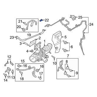 Ford OE - Turbocharger Coolant Line Bolt