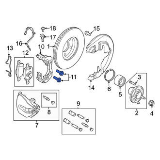 Ford OE - Disc Brake Caliper Anchor Plate Bolt