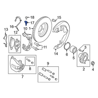 Ford OE - Front ABS Wheel Speed Sensor