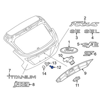 Ford OE - Front License Plate Bracket Hardware Kit
