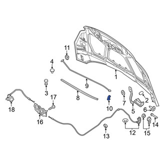 Ford OE - Hood Prop Rod Retainer