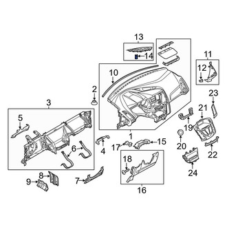 Ford OE - Door Mirror Trim Ring Clip