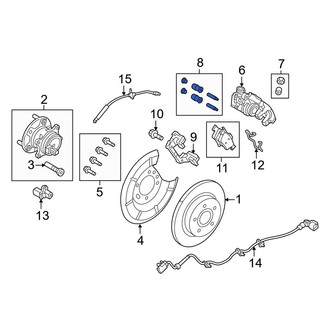 Ford OE - Front Disc Brake Caliper Bolt Kit