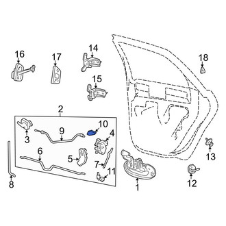 Ford OE - Left Door Latch Cable Seal