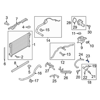 Ford OE - Engine Coolant Bypass Pipe Connector