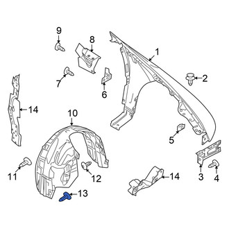 Ford OE - Radiator Support Splash Shield Bolt