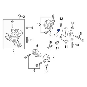 Ford OE - Automatic Transmission Mount Nut