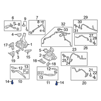Ford OE - Upper Turbocharger Oil Line Bolt