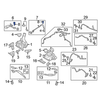 Ford OE - Upper Turbocharger Oil Line Bolt