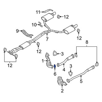 Ford OE - Front Left Exhaust Crossover Gasket