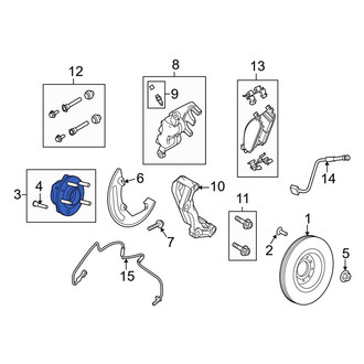 Ford OE - Front Wheel Bearing and Hub Assembly